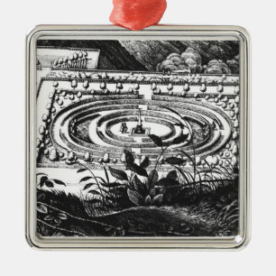 Labyrinth in Heidelberg, Hortus Palatinus (engravi Silbernes Ornament