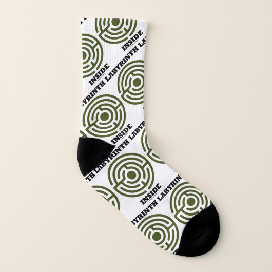 Labyrinth Inside Psyche Psychologischer Spaß Socken (Rechts - Außen)