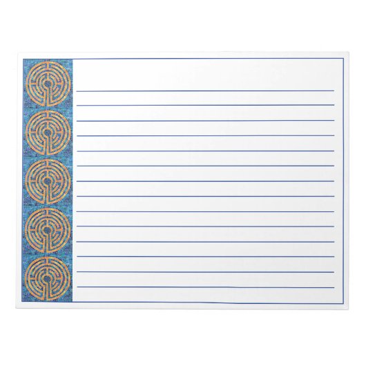 LABYRINTH IV 11"x8.5" Notepad + Linien Notizblock (Vorderseite)