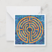 LABYRINTH IV 2.5x2.5 Leere Flachkarte - weiß Mitteilungskarte (Vorderseite)