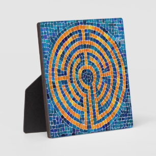 LABYRINTH IV 5,25 Quadratische Plakette mit Staffe Fotoplatte