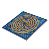 LABYRINTH IV 6x6 Keramik Tile - Blau Fliese (Seite)