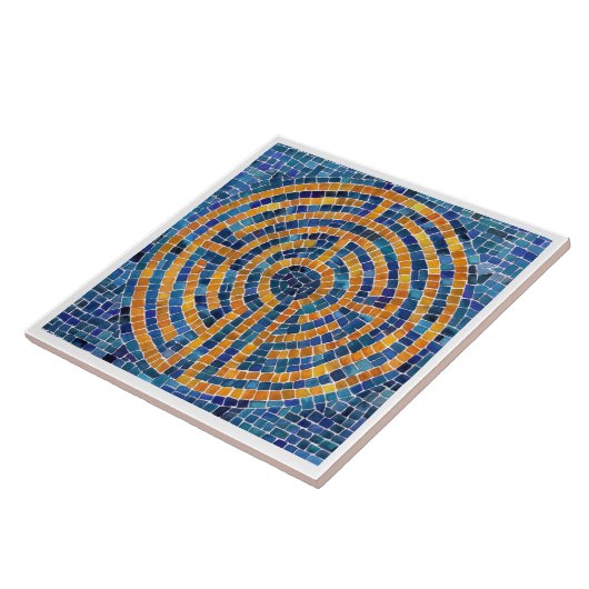 LABYRINTH IV 6x6 Keramik Tile - weiß Fliese (Seite)