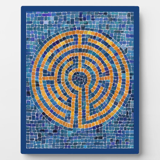 LABYRINTH IV 8x10 Plaque mit Easel - Blau Fotoplatte (Vorderseite)