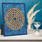 LABYRINTH IV 8x10 Plaque mit Easel - Blau Fotoplatte (Seite)