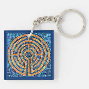 LABYRINTH IV Acrylplatz-Schlüsselanhänger Schlüsselanhänger