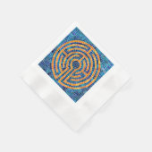 LABYRINTH IV Cocktail Paper Napkin - Weiß Serviette (Ecke)