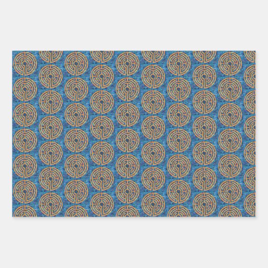 LABYRINTH IV Flachpapier Geschenkpapier Set (Vorderseite 2)