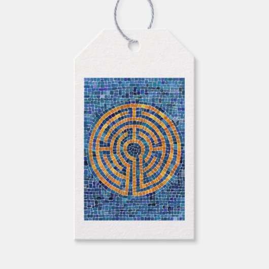 LABYRINTH IV Geschenkanhänger - Weiß (Vorderseite)