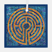 LABYRINTH IV Glasplatz Ornament Aus Glas (Rückseite)
