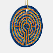 LABYRINTH IV Keramik Circle Ornament (Rechts)