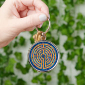 LABYRINTH IV Premium Round Schlüsselanhänger (Hand)