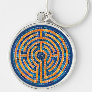 LABYRINTH IV Premium Round Schlüsselanhänger