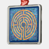 LABYRINTH IV Premium Square Ornament Aus Metall (Links)