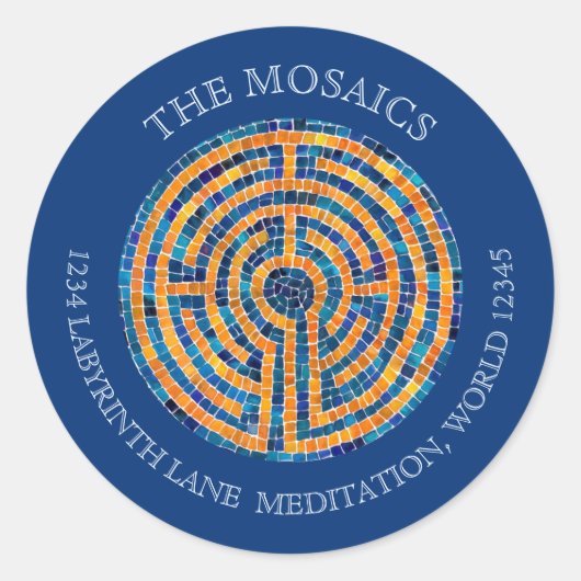 LABYRINTH IV Small Address Umschlag Aufklebers - B Runder Aufkleber (Vorderseite)