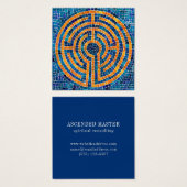 LABYRINTH IV Square Business Card - Blau (Vorne & Hinten)