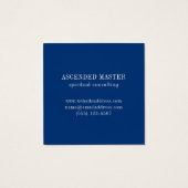 LABYRINTH IV Square Business Card - Blau (Rückseite)