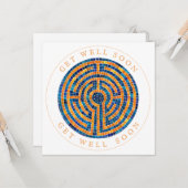 LABYRINTH IV Square Flat Get Well Card Karte (Vorderseite/Rückseite Beispiel)