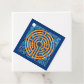 LABYRINTH IV Square Geschenketiketts - Blau Geschenkanhänger (Beispiel)
