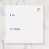 LABYRINTH IV Square Geschenketiketts - Blau Geschenkanhänger (Rückseite)