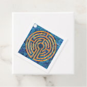 LABYRINTH IV Square Geschenketiketts - Weiß Geschenkanhänger (Beispiel)