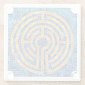 LABYRINTH IV Untersetzer aus Glas (Rückseite)