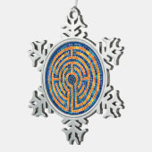 LABYRINTH IV Zinnsnowflake Ornament (Rechts)