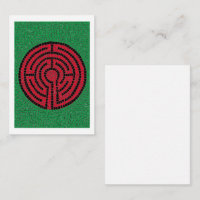 LABYRINTH IX 3,5x2,5 Leere Flache Grußkarte