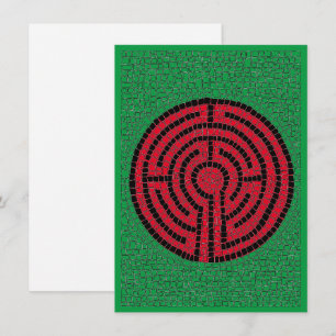 LABYRINTH IX 4.5x6.25 Flachkarte Feiertagskarte
