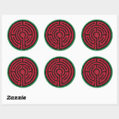 LABYRINTH IX Große Rundkleber Runder Aufkleber (Blatt)