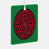 LABYRINTH IX Metal Square Ornament Aus Metall (Vorderseite Rechts)