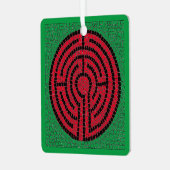 LABYRINTH IX Metal Square Ornament Aus Metall (Vorderseite links)