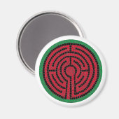 LABYRINTH IX Round Magnet (Vorderseite/Rückseite)