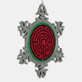 LABYRINTH IX Schneeflocken Zinn-Ornament (Links)