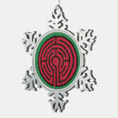 LABYRINTH IX Schneeflocken Zinn-Ornament (Rechts)