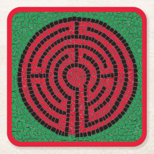 LABYRINTH IX Square Paper Untersetzer