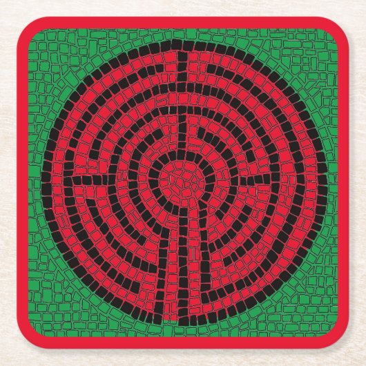LABYRINTH IX Square Paper Untersetzer (Vorderseite)
