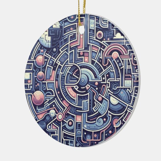 Labyrinth Keramik Ornament (Links)