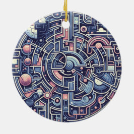 Labyrinth Keramik Ornament