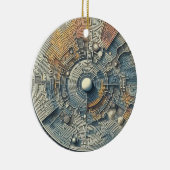 Labyrinth Keramik Ornament (Rechts)