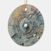 Labyrinth Keramik Ornament (Links)