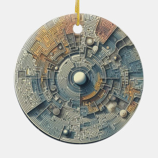 Labyrinth Keramik Ornament