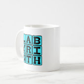 Labyrinth, kompliziertes Maze Kaffeetasse (Vorderseite Links)