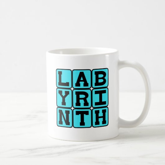 Labyrinth, kompliziertes Maze Kaffeetasse (Rechts)