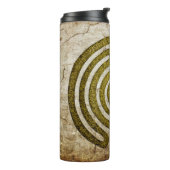 Labyrinth / Labyrinth - antikes Metall + Ihr Backg Thermosbecher (Nach links gedreht)