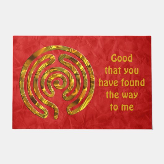 Labyrinth / Labyrinth - GOLD + Ihr Backgr. Ideen Fußmatte (Vorderseite)