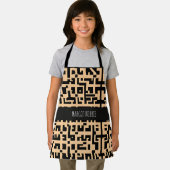 Labyrinth Logrus Monochromatisches Beige Muster Schürze (Insitu)