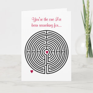 Labyrinth Love Valentine's Day Feiertagskarte