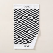 Labyrinth Maze Geometric Badetuch Set (Handtuch)