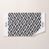 Labyrinth Maze Geometric Badetuch Set (Handtuch)